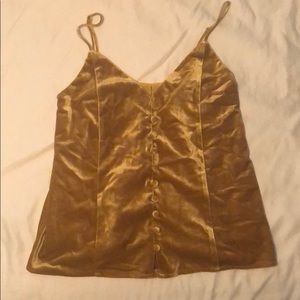 Gold Velvet Top
